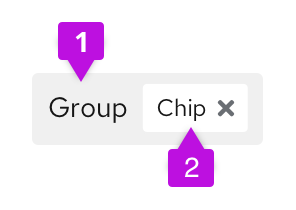 Chip group elements