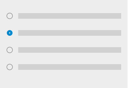 Example of data inputs arranged in a vertical placement