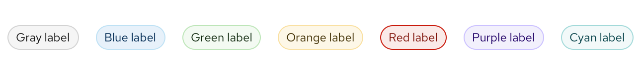 Label colors