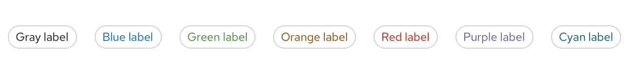 Unfilled labels