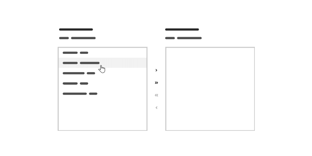 Dual list selector illustration