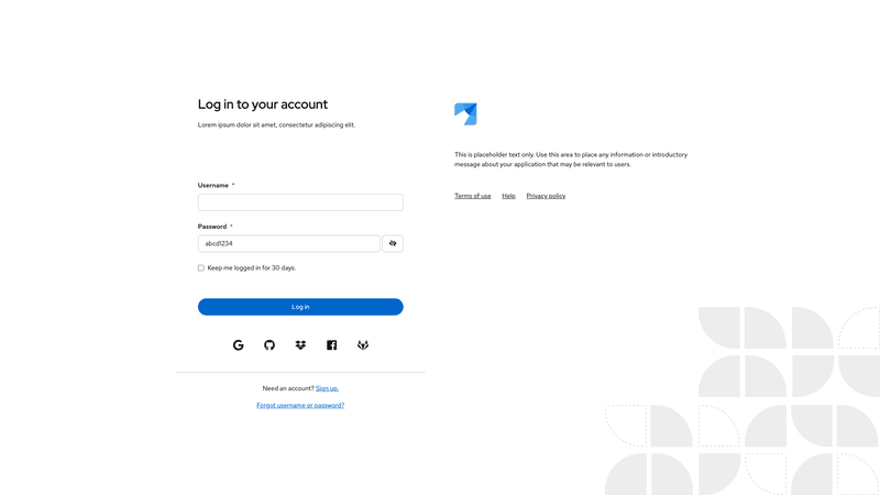 Hide password screenshot