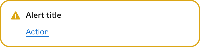 Example of link button in an alert