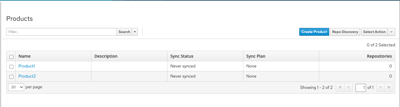 Before migration - Angular Products page