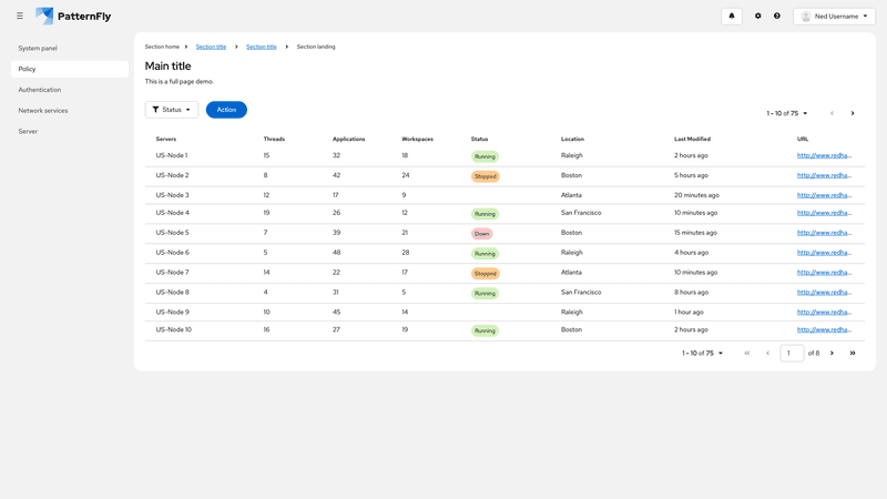 Static bottom pagination on mobile screenshot